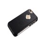 iPhone 6/6S Etui Transformer Back Cover en cuir de Luxe Noir