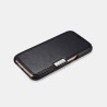 Samsung Galaxy S6 Etui Luxury Noir Etui i-carer en cuir véritable p...
