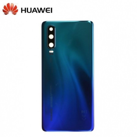 Vitre Arrière Bleu aurore Huawei P30 (Service Pack)