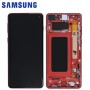 Ecran Complet Rouge Galaxy S10+ G975F (Service Pack)