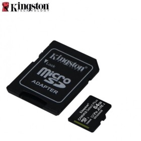 Kingston Carte MicroSD Convas 64 Go Avec Adaptateur