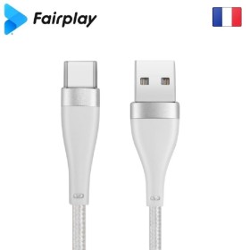 Câble de Charge USB-C 1M Fairplay Borago Blanc