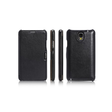 Samsung Galaxy Note 3 Etui en cuir luxury Noir Etui i-carer en cuir...