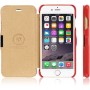 iPhone 6/6S Etui de luxe Litchi Pattern Rouge Etui i-carer cuir de ...