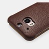 Etui HTC M8 en cuir véritable Litchi pattern Marron