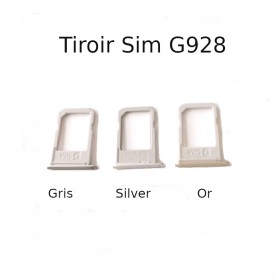 Tiroir Sim S6 EDGE plus silver/Gold/Gris