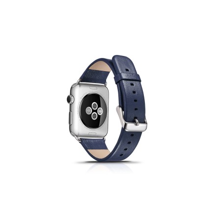 Apple Watch 42 mm bracelet en cuir véritable Luxury Noir Bracelet i...