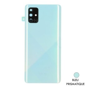 Cache Batterie Vitre Arrière Samsung Galaxy A71 Bleu prismatique Ca...