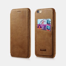 Etui iPhone 6/6s Knight card slot real leather JAZZ Camel