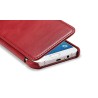Samsung Galxay A8 Etui en cuir de luxe Vintage Rouge Etui i-carer e...