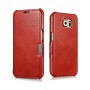 Samsung Galaxy S6 Etui en cuir Vintage Rouge Etui i-carer en cuir v...