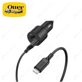OTTERBOX Chargeur Voiture USB-C 18W PD+Câble Lightning Noir MFI
