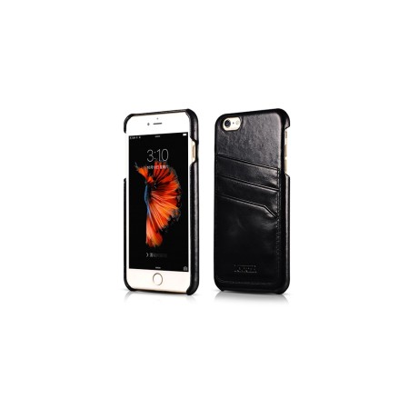Etui ICARER en cuir de luxe Vintage Baroque Noir iPhone 6 Plus/6s P...
