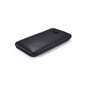 HTC One M7 en cuir véritable Side open Noir