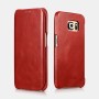 Etui Samsung Galaxy S6 Edge Vintage Etui en cuir Rouge Etui i-carer...