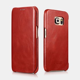 Etui Samsung Galaxy S6 Edge Vintage Etui en cuir Rouge