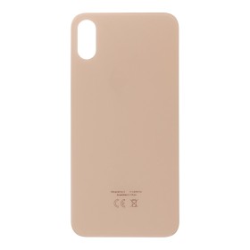 Vitre Arrière avec adhésif pour iPhone XS Large Hole Gold OEM