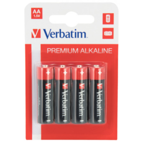 Verbatim Premium Alkaline Piles AA Lot de 4 1.5V