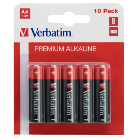 Verbatim Premium Alkaline Piles AA Lot de 10 1.5V