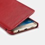 ICARER Etui En Cuir Pour Samsung Galaxy S6 Edge Plus Vintage Rouge