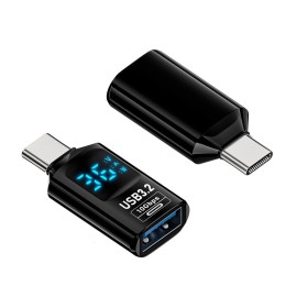 Adaptateur De Charge Avec Affichage Numérique USB (mâle) vers Type-...
