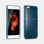 iPhone 6 / 6S Coque en cuir de serpent véritable Bleu