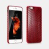 iPhone 6/6S Etui en cuir véritable Snake Leather Rouge Etui i-carer...