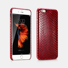 Etui en cuir véritable Snake Leather Rouge iPhone 6 Plus/6s Plus Et...
