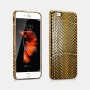 Coque ICARER en cuir véritable Snake Leather Jaune pour iPhone 6 Plus/6s Plus