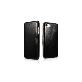 Etui Pour iPhone 7/8/SE 2020 en cuir véritable Vintage Side Open No...