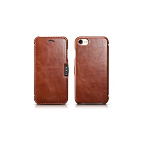 Etui Pour iPhone 7/8/SE 2020 en cuir véritable Vintage Side Open Ma...