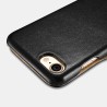 Etui Pour iPhone 7/8/SE 2020 en cuir véritable Luxury Side Open Bleu