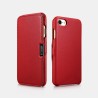 Etui en cuir véritable Luxury Side Open Rouge iPhone 7/8/SE 2020 Et...