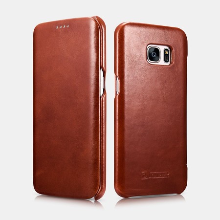 Etui en cuir de luxe Vintage Marron Pour Samsung Galaxy S7 Edge