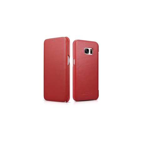 Etui en cuir de luxe Luxury Rouge Samsung Galaxy S7 Edge
