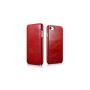 iPhone 7 Plus/8 Plus Etui en cuir véritable Vintage Curved Edge Rouge