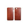 iPhone 7 Plus/8 Plus Etui en cuir véritable Vintage Curved Edge Rouge