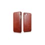 iPhone 7 Plus/8 Plus Etui en cuir véritable Vintage Curved Edge Marron