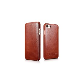 iPhone 7 Plus/8 Plus Etui en cuir véritable Vintage Curved Edge Mar...