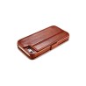 iPhone 5/5S/SE Etui en cuir véritable Vintage Wallet Noir Etui en c...
