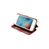 iPhone 5/5S/SE Etui en cuir véritable Vintage Wallet Noir Etui en c...