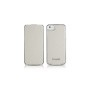 iPhone 5/5S/SE Etui en cuir véritable Electroplating Blanc Etui en ...