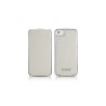 iPhone 5/5S/SE Etui en cuir véritable Electroplating Blanc Etui en ...