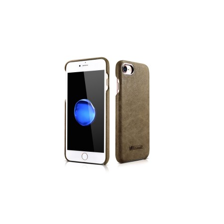 iPhone 7 Plus/8 Plus Etui en cuir véritable Metal Warrior Vert Etui...