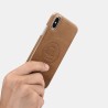 iPhone X/XS Etui en cuir véritable Wallet detachable 2 en 1 Noir Et...