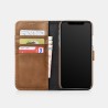 iPhone X/XS Etui en cuir véritable Wallet detachable 2 en 1 Marron