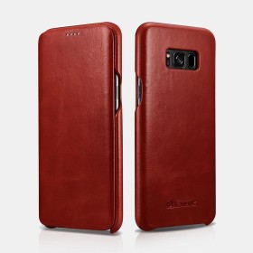 Samsung galaxy S8 Etui Curved Edge Vintage Rouge Etui innovation i-...