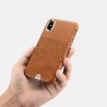 iPhone X/XS Coque arrière en cuir véritable Totem Man