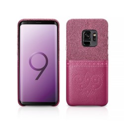 Samsung Galaxy S9 Brogue Card Slot Back Cover Rouge