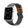 Apple Watch 38 mm Bracelet en tissu de luxe Noir Bracelet en tissu ...
